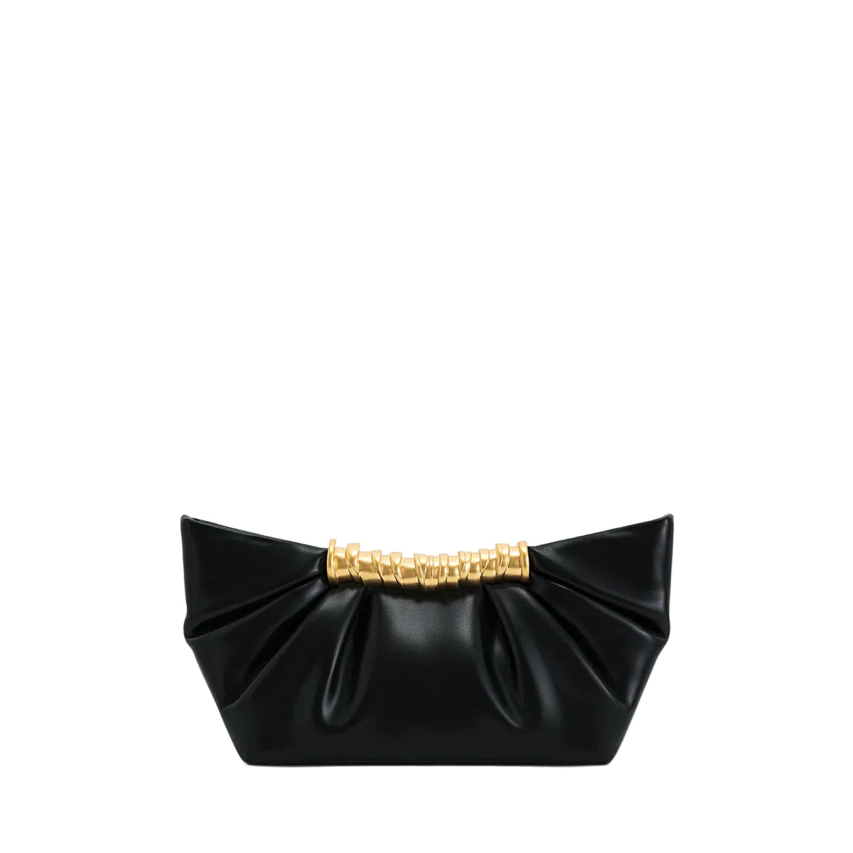 JW PEI Leia Pleated Clutch in Black