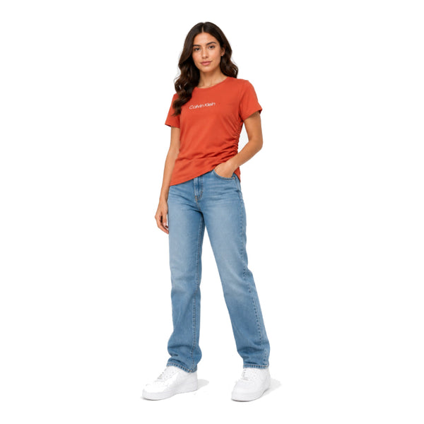Calvin Klein T-Shirt Orange White Logo