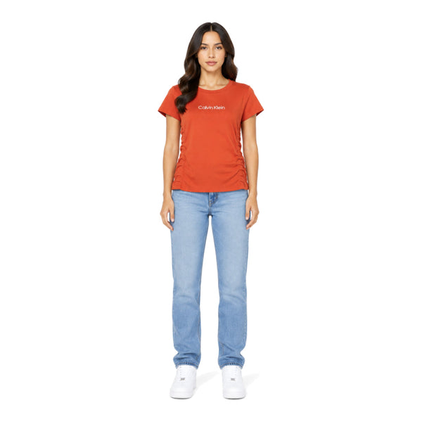 Calvin Klein T-Shirt Orange White Logo