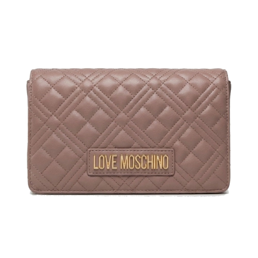 Love Moschino Quilted Logo Crossbody Bag In Pink