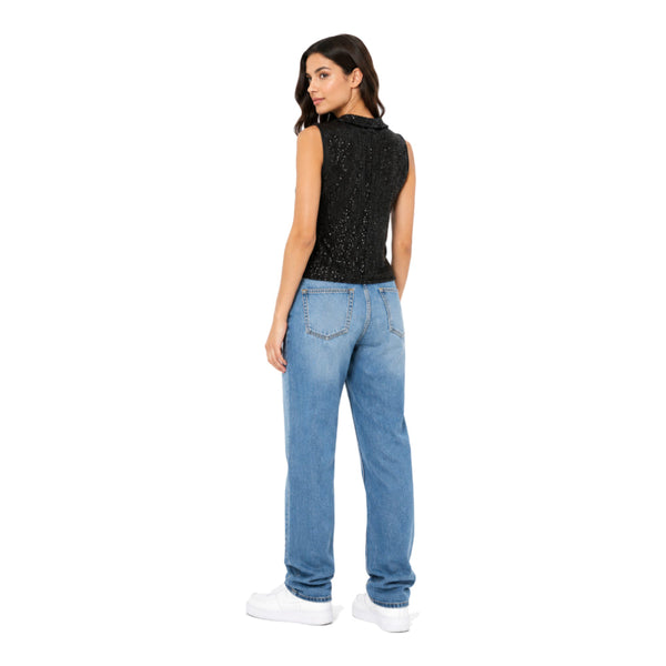 Calvin Klein T-Shirt White Crop Gray Small