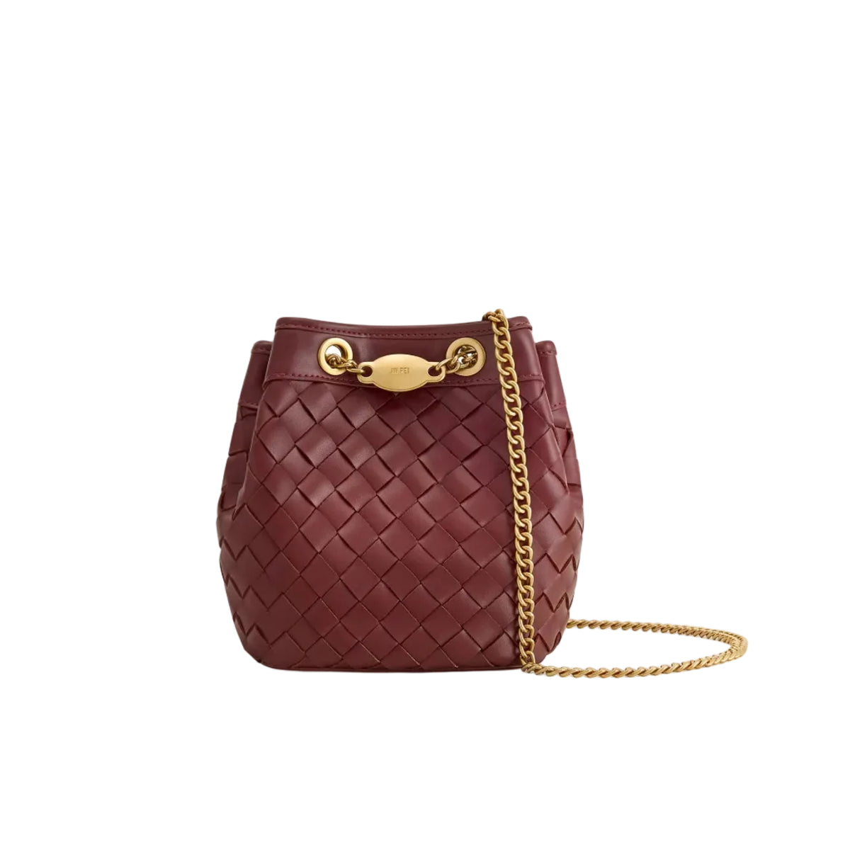 JW PEI Yara Hand Woven Bucket Bag-Burgandy