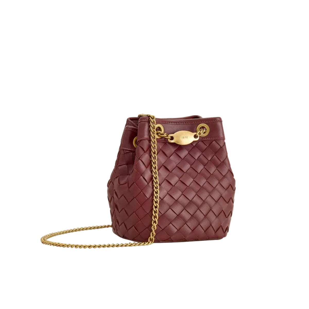 JW PEI Yara Hand Woven Bucket Bag-Burgandy