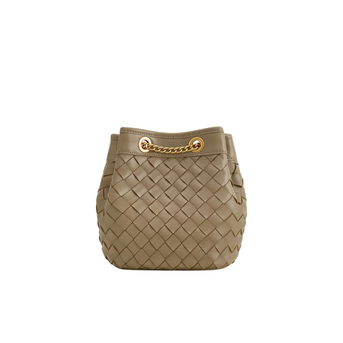 JW PEI Yara hand-woven bucket bag-Taupe