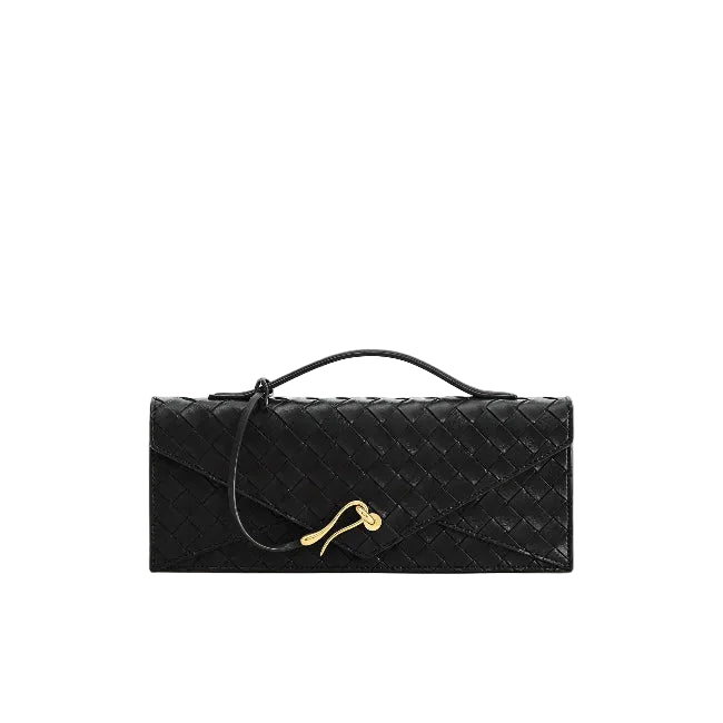 JW PEI Celeste Woven Textured Envelope Top Handle Bag-Black