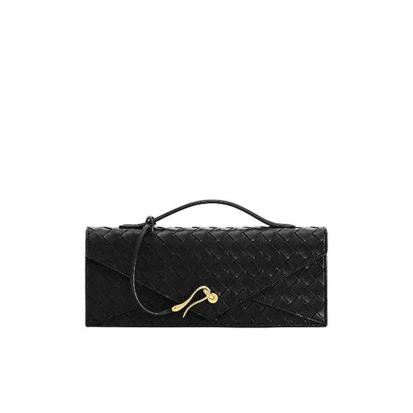 JW PEI Celeste Woven Textured Envelope Top Handle Bag-Black