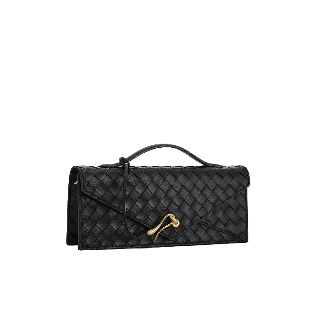 JW PEI Celeste Woven Textured Envelope Top Handle Bag-Black