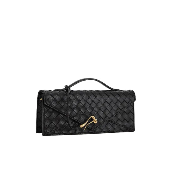 JW PEI Celeste Woven Textured Envelope Top Handle Bag-Black