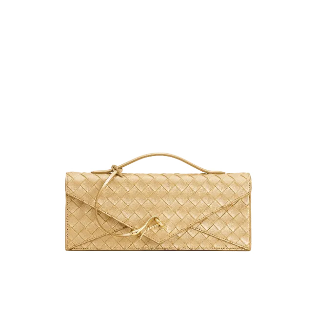 JW PEI Celeste Woven Textured Envelope Top Handle Bag-Gold