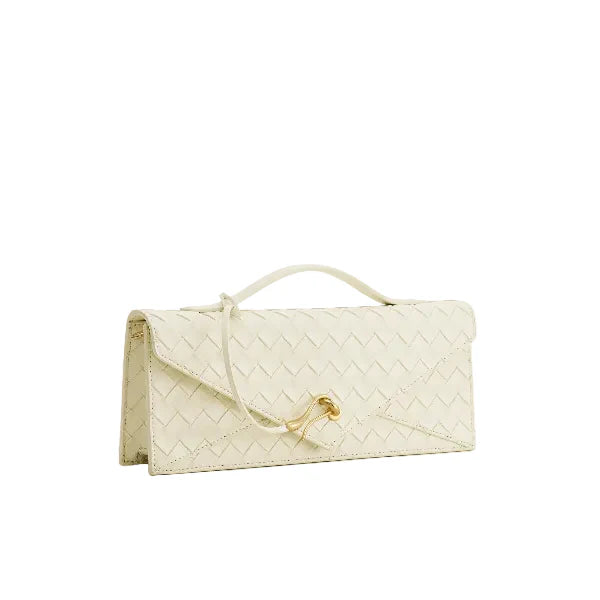 JW PEI Celeste Woven Textured Envelope Top Handle Bag - Ivory