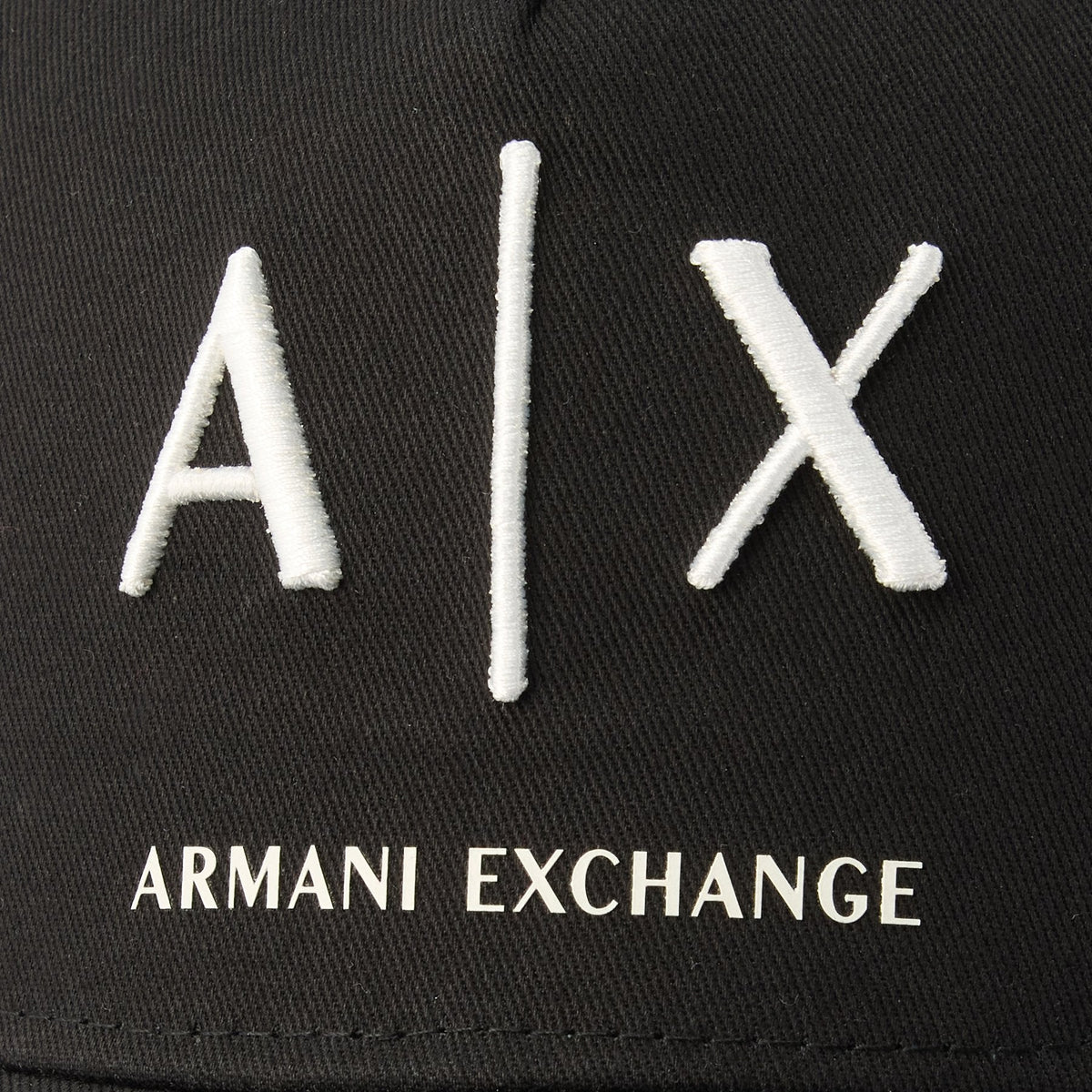 Armani Exchange Baseball Cap Unisex Black Off white
