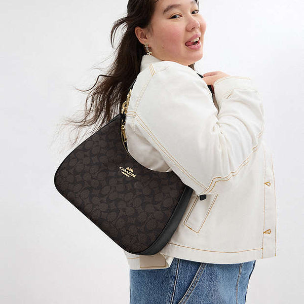 Coach Teri Hobo Bag In Signature Canvas