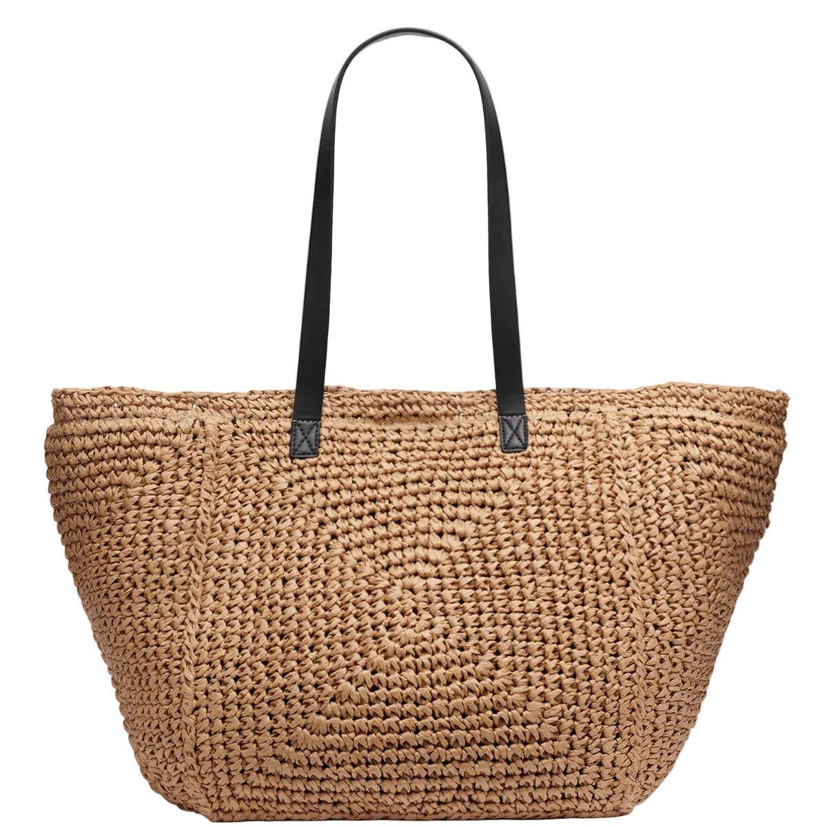 DKNY Paloma Crochet Raffia Logo Tote
