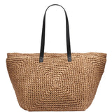 DKNY Paloma Crochet Raffia Logo Tote