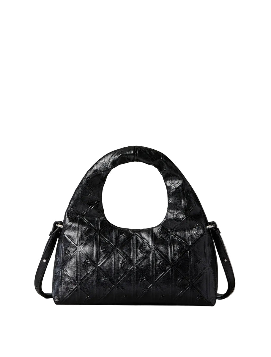 Calvin Klein Puffer Emblem Logo Small Bag in Black
