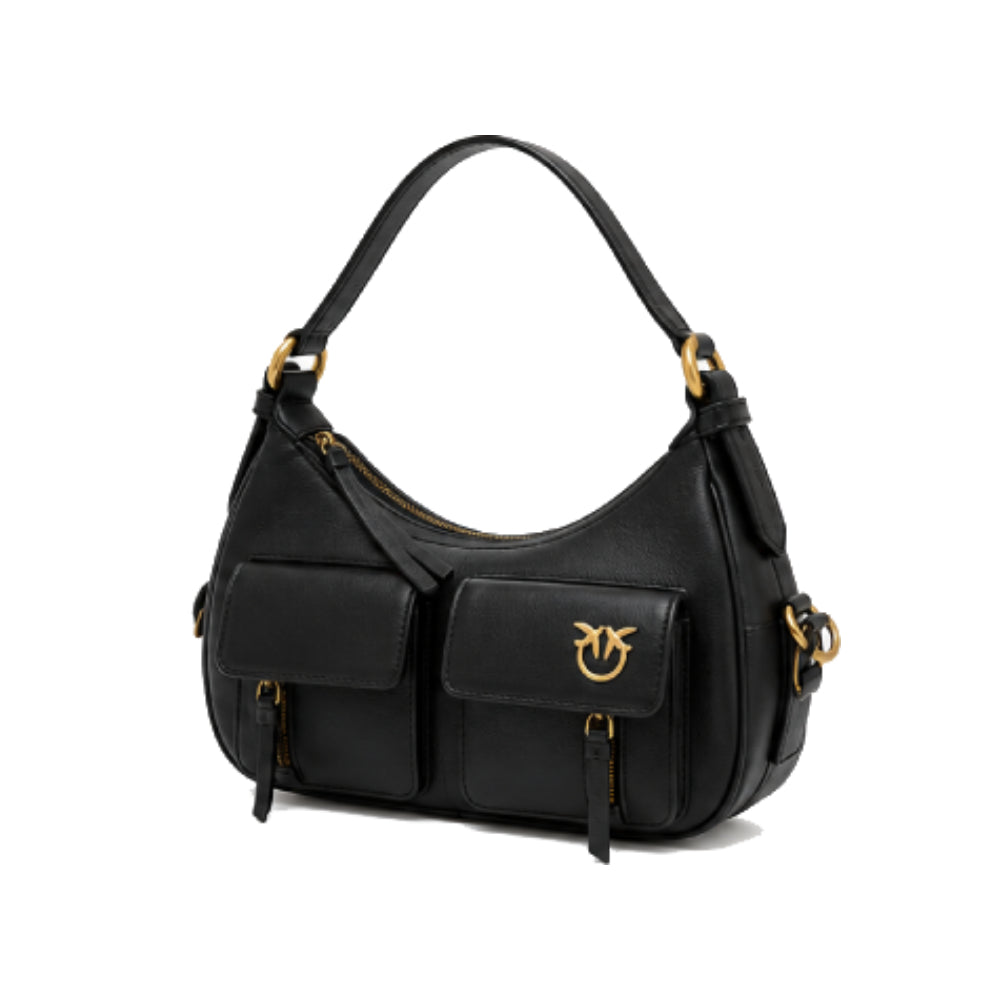 PINKO Cargo Shoulder Bag In Black