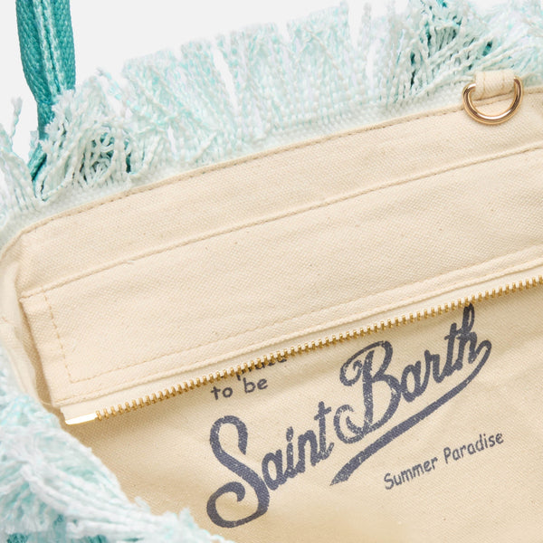 MC2 SAINT BARTH COLETTE COTTON CANVAS HANDBAG WITH BANDANA PRINT