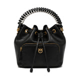 PINKO Cargo Bucket Bag In Black