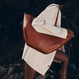 Polene Cyme edition textured cognac