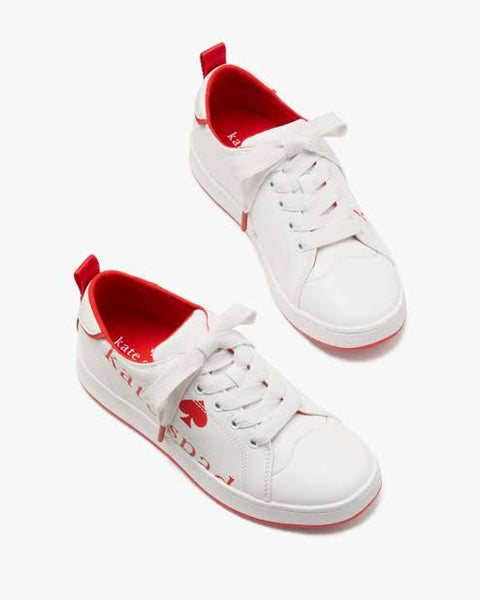 Kate spade Optic White/Pink Peppercorn Nikki sneaker size 39