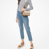 Michael Kors Bradshaw Medium Logo and Leather Messenger Bag