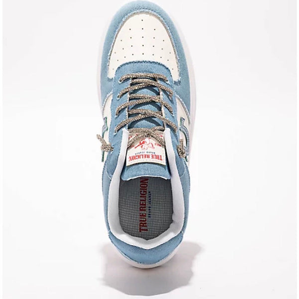 True Religion Allison White & Light Blue Shoes size 39