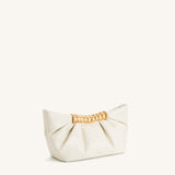 JW PEI Leia Pleated Clutch in White