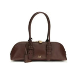 Pinko Escape Horizontal Small Leather Bag in Brown