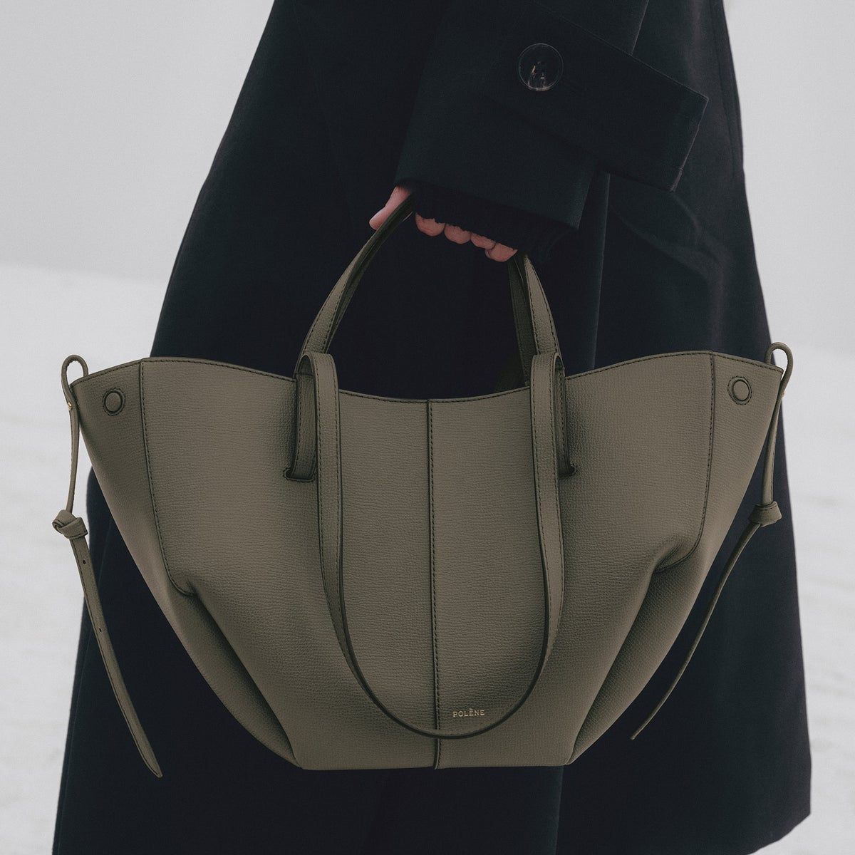 Polene Cyme Mini EDITION TEXTURED SMOKY GREEN