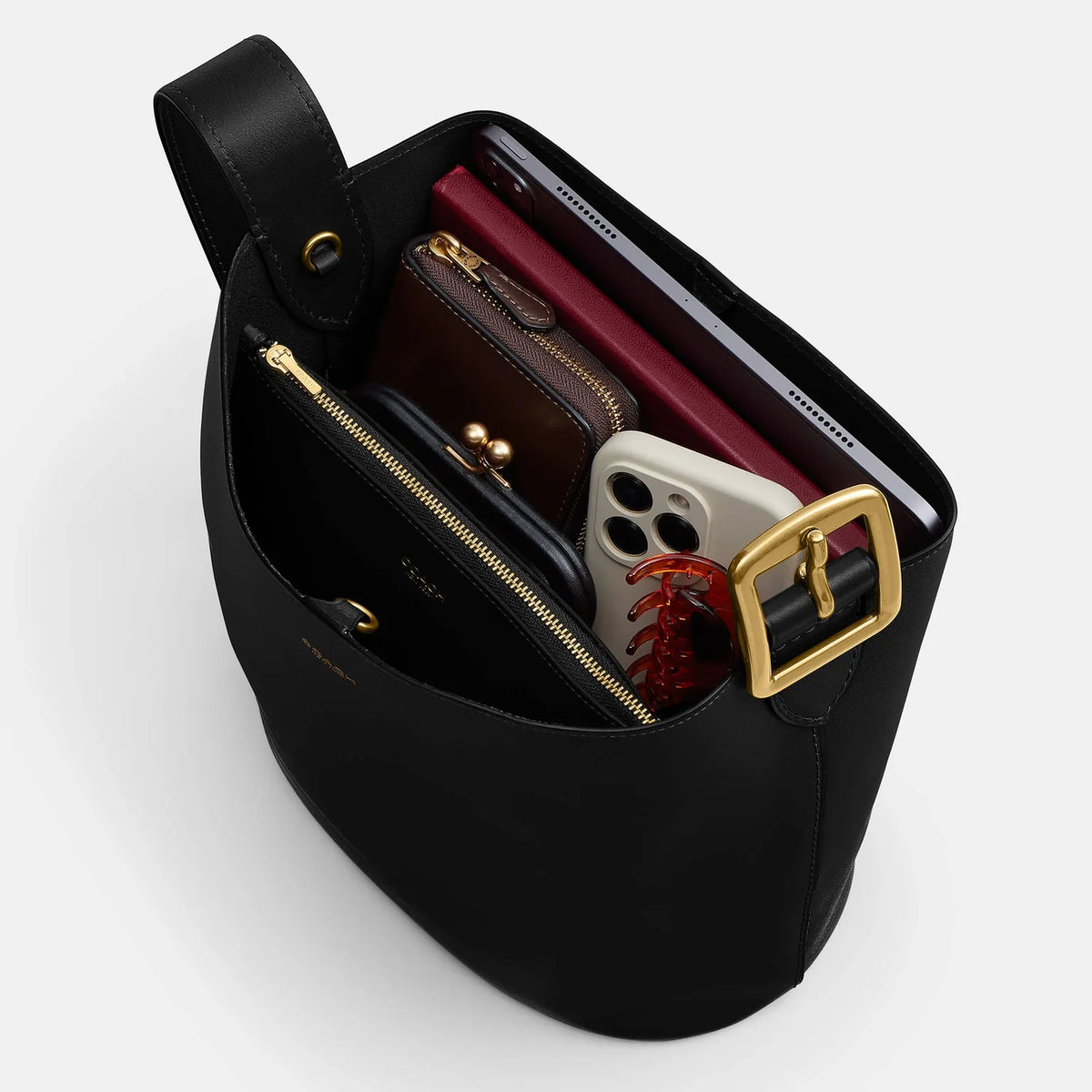 Coach Bleecker Bucket Bag in black