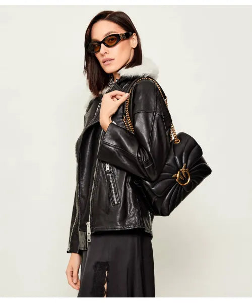 PINKO BLACK CROSS BODY BAG FOR WOMEN