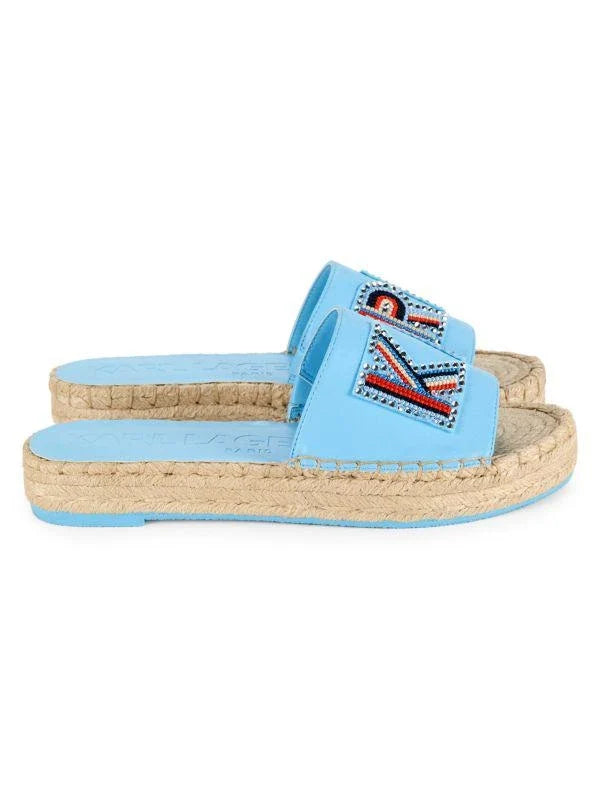 Karl Lagerfeld Caine Platform Slipper In Baltic Blue size 6.5