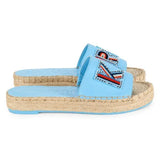Karl Lagerfeld Caine Platform Slipper In Baltic Blue size 6.5