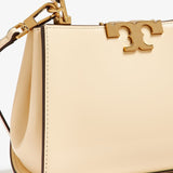 Tory Burch Mini Eleanor Satchel in Beige leather with Gold-Tone hardware