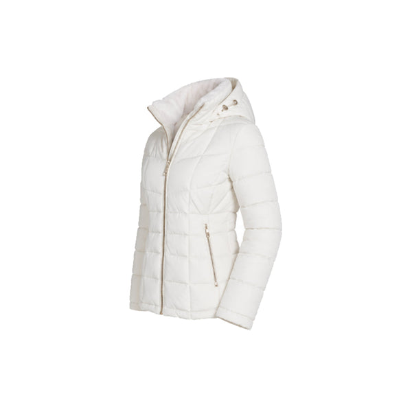 Calvin Klein Hooded Puffer Jacket in White