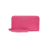 DKNY Paula Large Zip Around Wallet with Wristlet in Pink