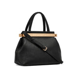 Karl Lagerfeld Paris Jacqueline Medium Leather Satchel In Black