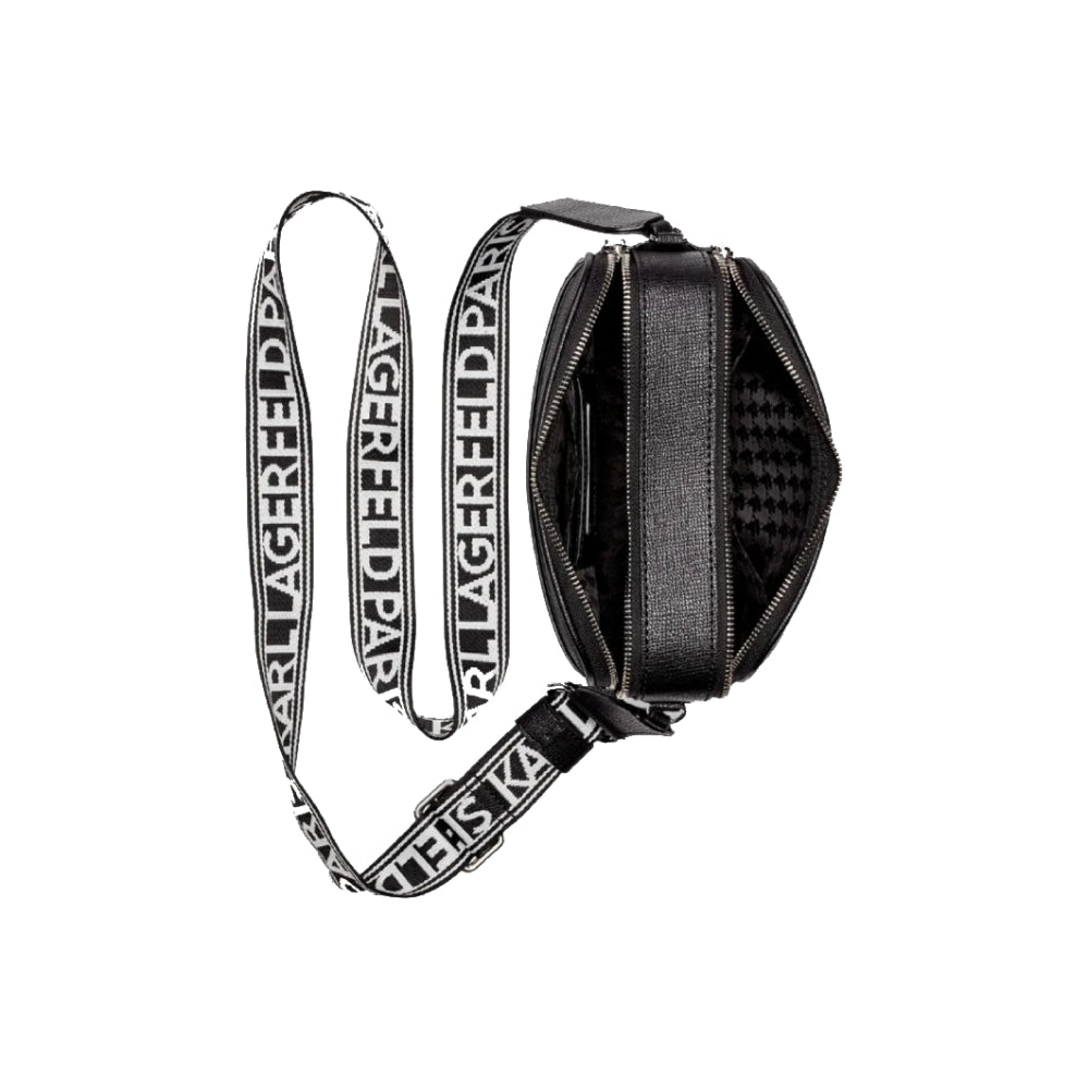 Karl Lagerfeld Paris Maybelle Camera Crossbody Bag in Black