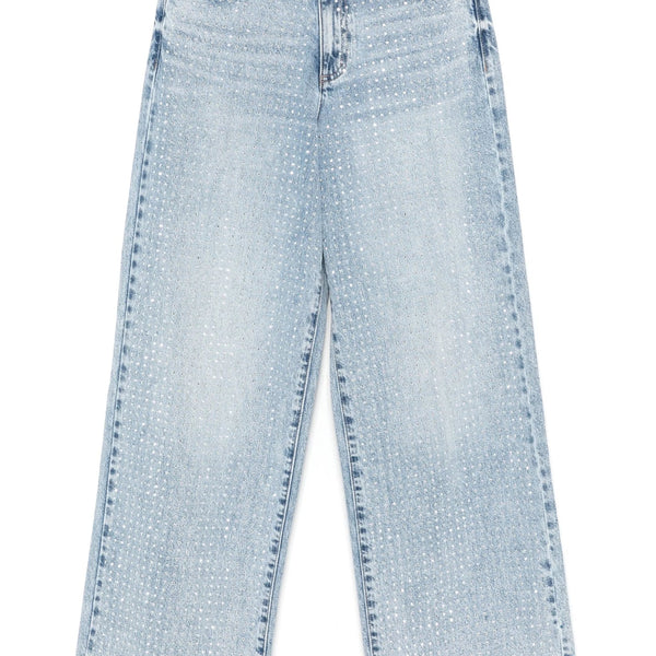 DKNY Shimmery straight-leg cropped jeans size 40