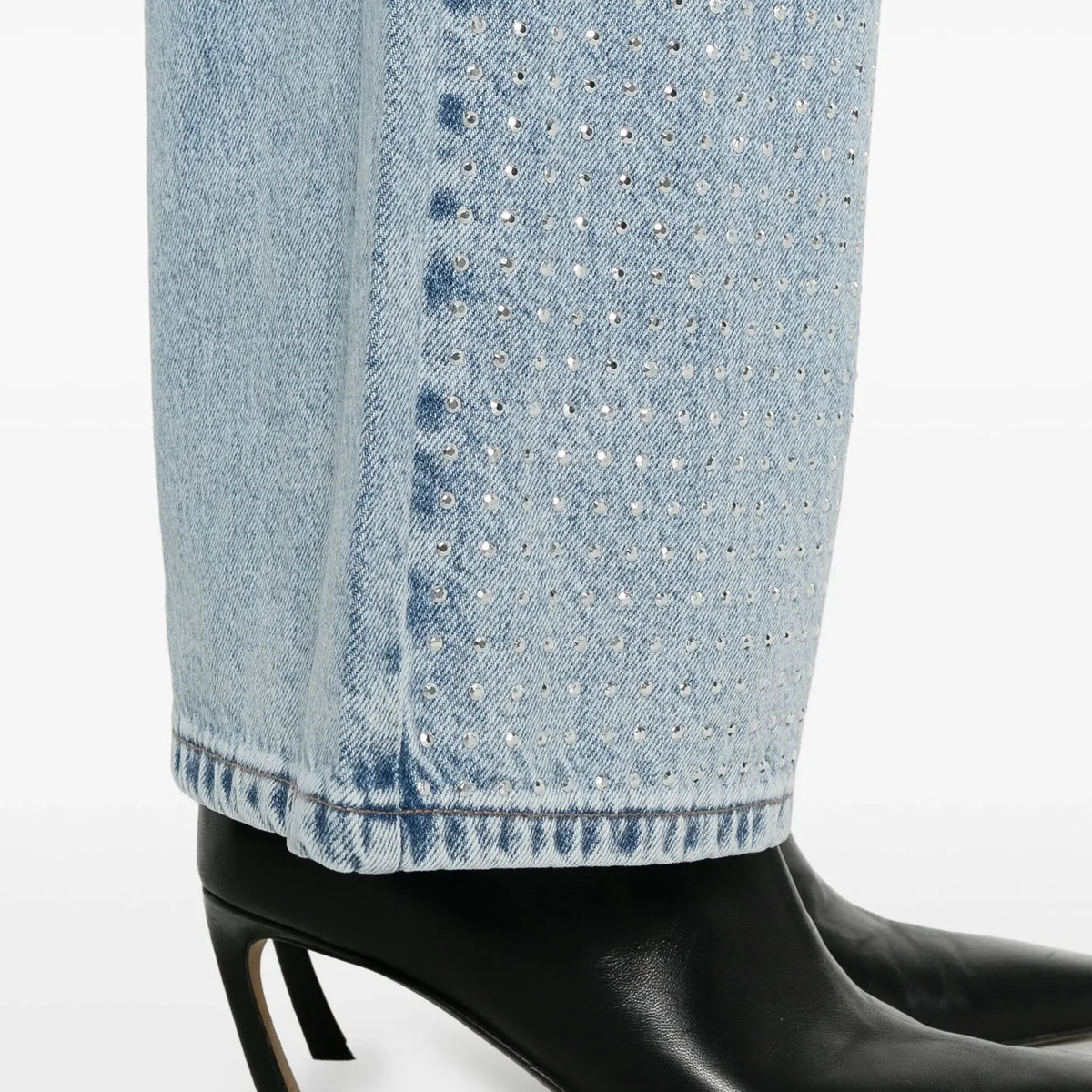 DKNY Shimmery straight-leg cropped jeans size 40