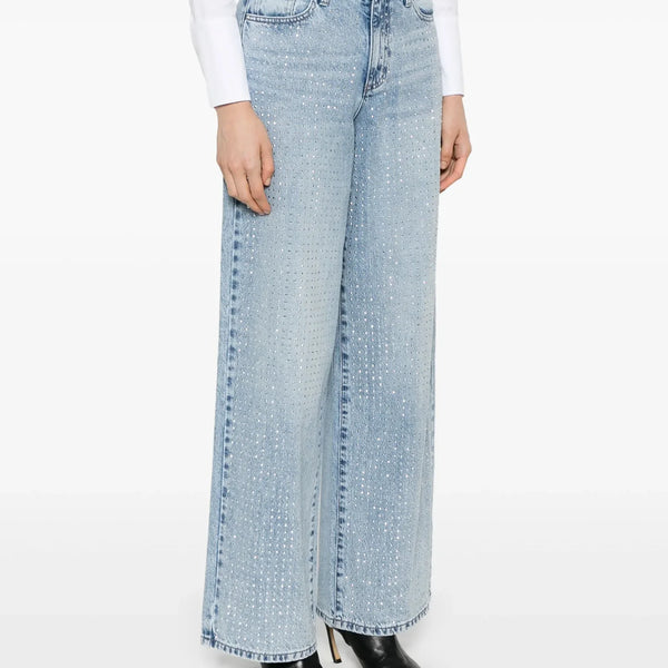 DKNY Shimmery straight-leg cropped jeans size 40