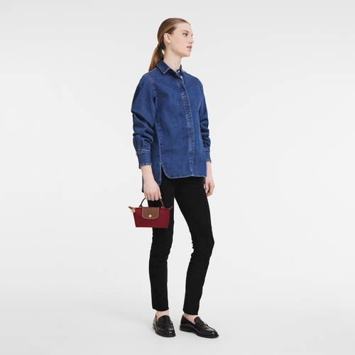 LONGCHAMP LE PLIAGE ORIGINAL MINI POUCH LONGCHAMP IN RED