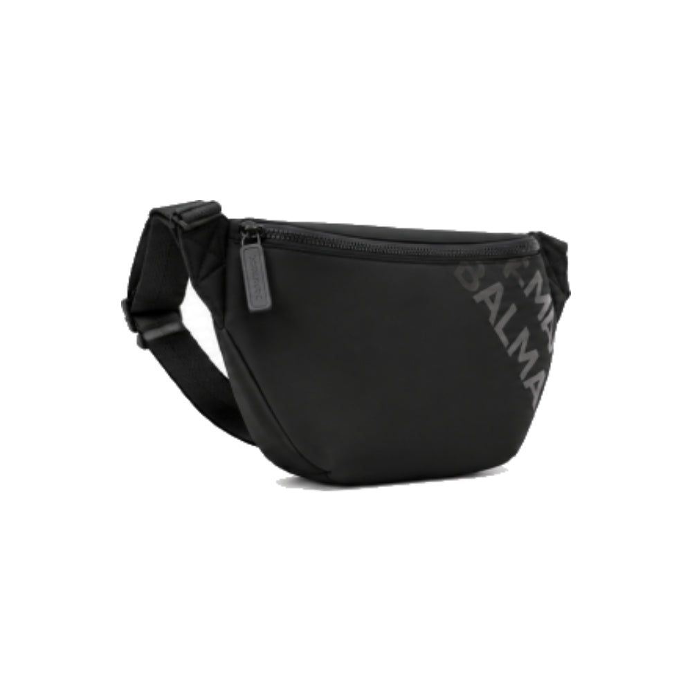 Balmain Logo Crossbody Belt Bag In Black
