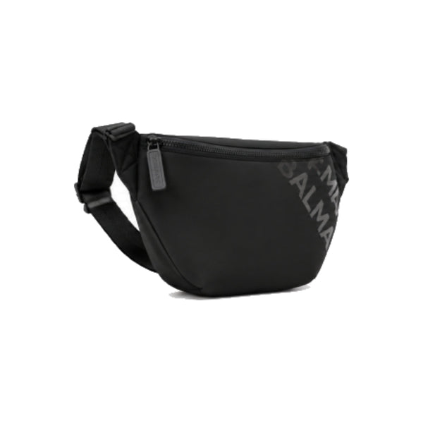 Balmain Logo Crossbody Belt Bag In Black