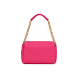 Bebe Logo Shoulder Bag with Gold Chain Strap in Pink