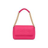 Bebe Logo Shoulder Bag with Gold Chain Strap in Pink