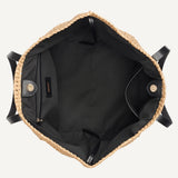 DKNY Paloma Crochet Raffia Logo Tote