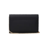 Love Moschino Gold Logo Chain Crossbody Bag in Black