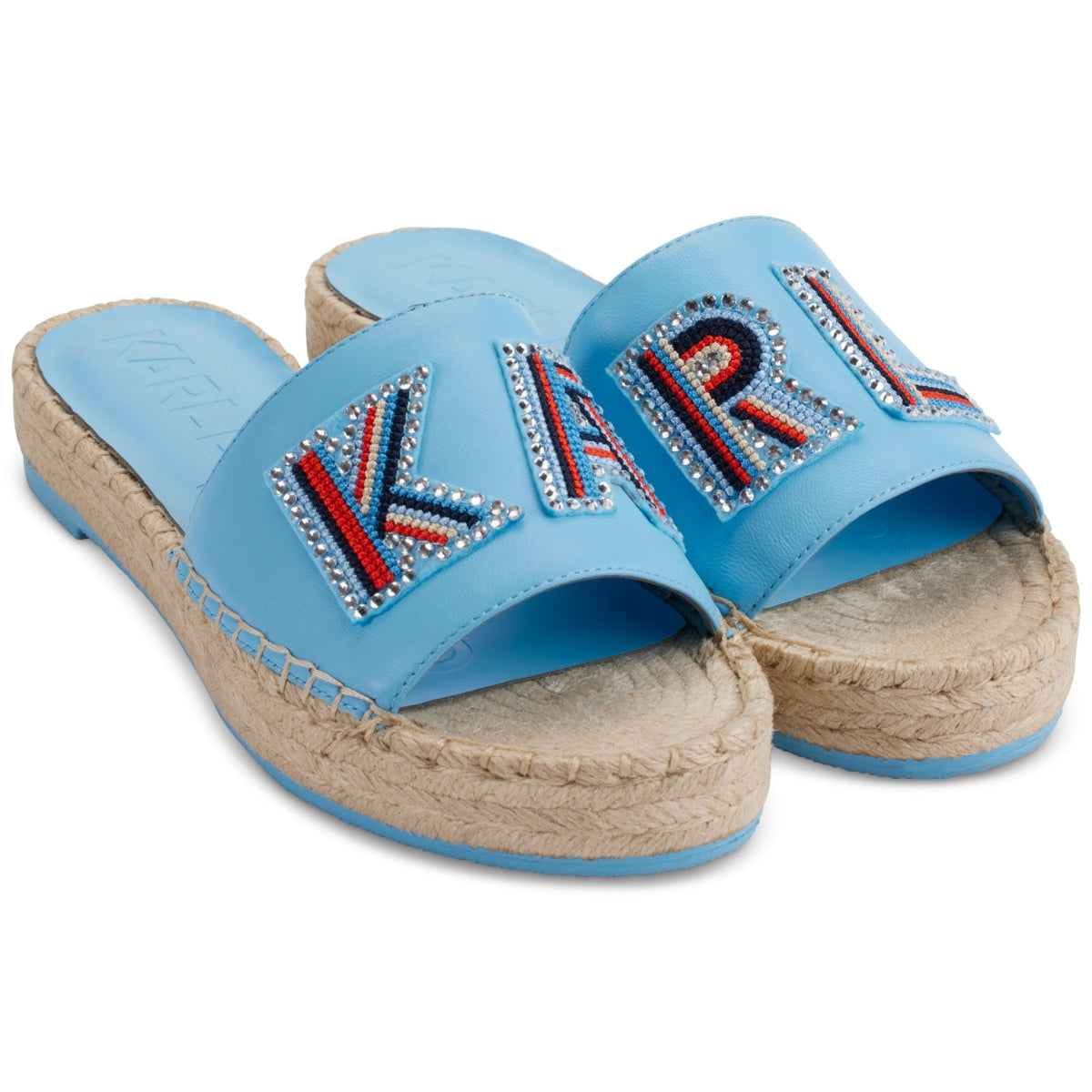 Karl Lagerfeld Caine Platform Slipper In Baltic Blue size 6.5