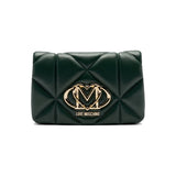 Love Moschino Smart Daily Embossed Chain Wallet In Green
